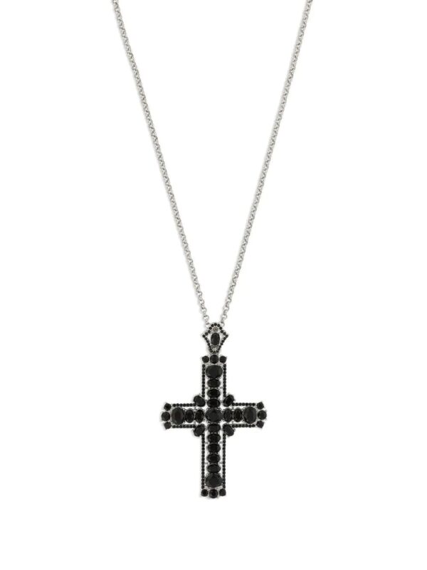 Dolce & Gabbana  KIM DOLCE&GABBANA glass-embellished cross necklace