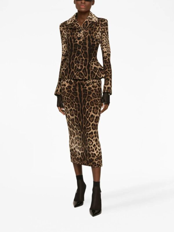 Dolce & Gabbana  leopard-print midi skirt - Image 2