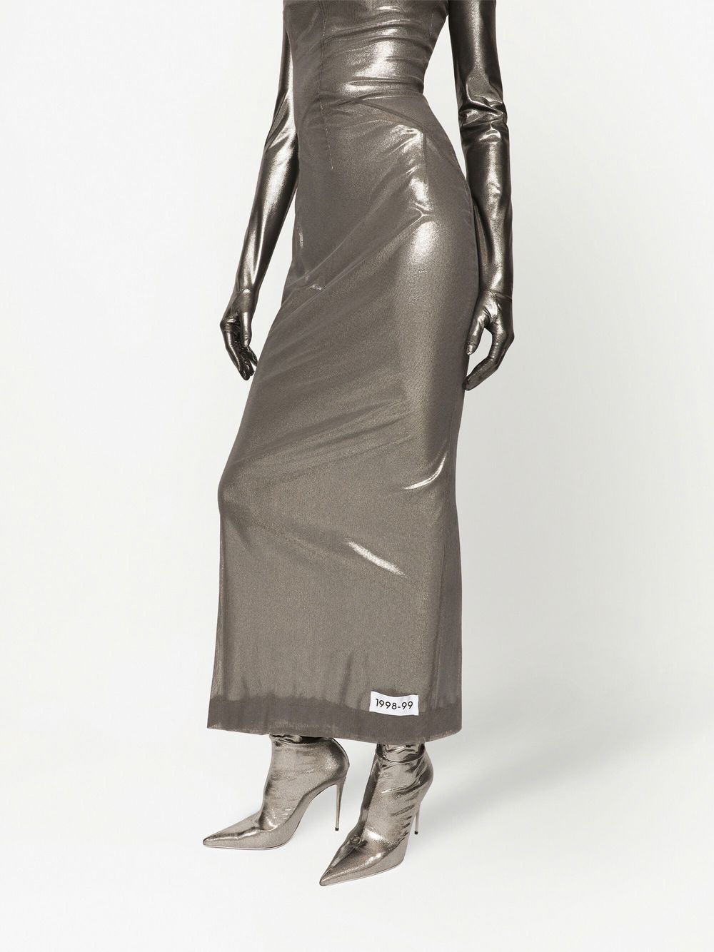Dolce & Gabbana KIM DOLCE&GABBANA metallic-finish ankle-length dress - Image 5