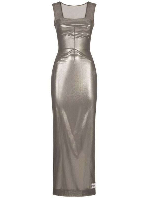 Dolce & Gabbana  KIM DOLCE&GABBANA metallic-finish ankle-length dress