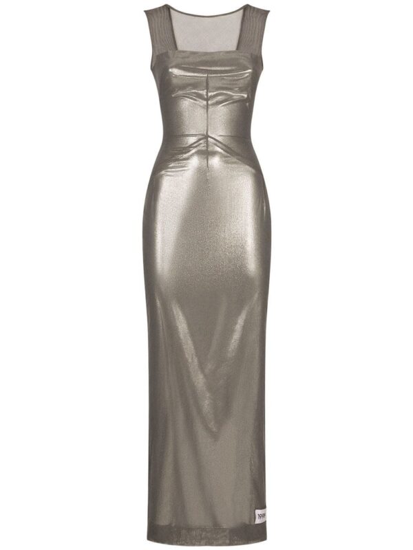 Dolce & Gabbana  KIM DOLCE&GABBANA metallic-finish ankle-length dress