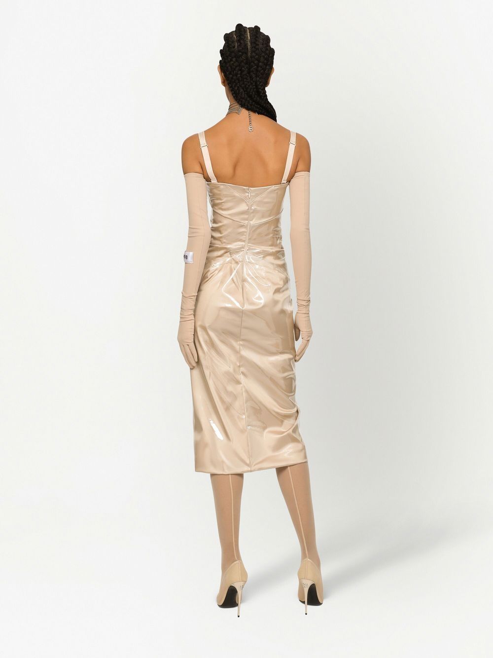 Dolce & Gabbana KIM DOLCE&GABBANA transparent overlay midi dress - Image 5