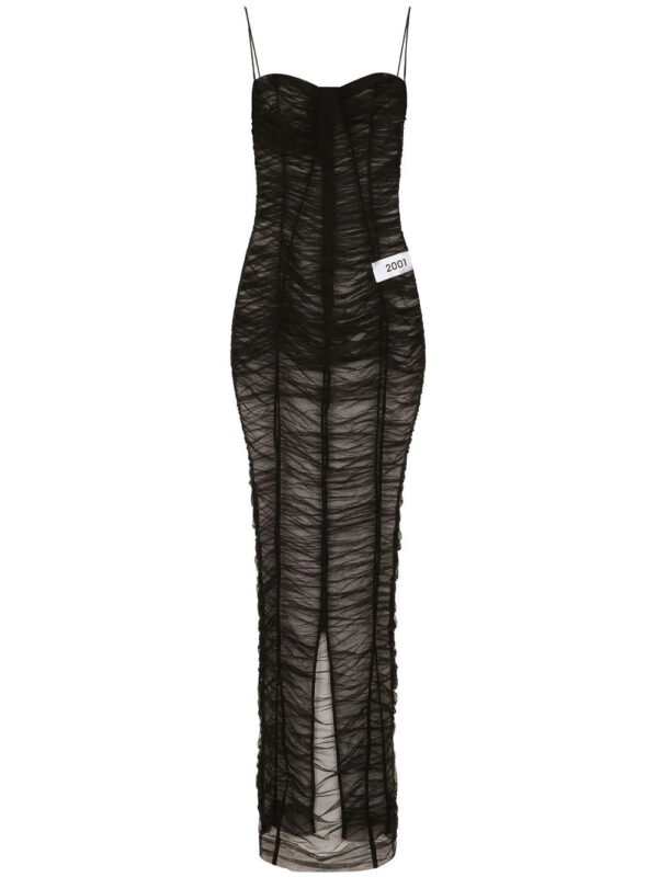 Dolce & Gabbana  KIM DOLCE&GABBANA gathered-detail sheer maxi dress