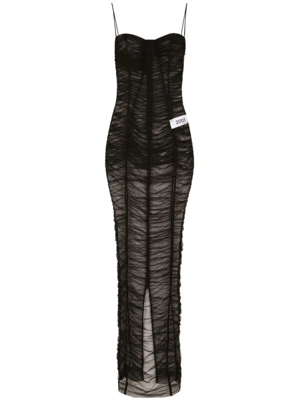 Dolce & Gabbana  KIM DOLCE&GABBANA gathered-detail sheer maxi dress