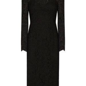 Dolce & Gabbana floral-lace midi dress