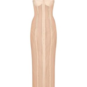 Dolce & Gabbana  KIM DOLCE&GABBANA semi-sheer bustier midi dress