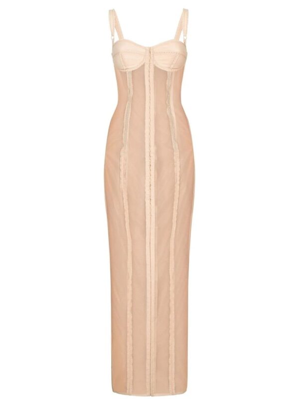 Dolce & Gabbana  KIM DOLCE&GABBANA semi-sheer bustier midi dress