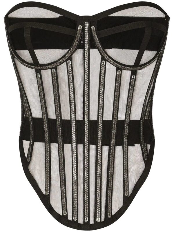 Dolce & Gabbana  KIM DOLCE&GABBANA crystal-embellished bustier-style bodysuit