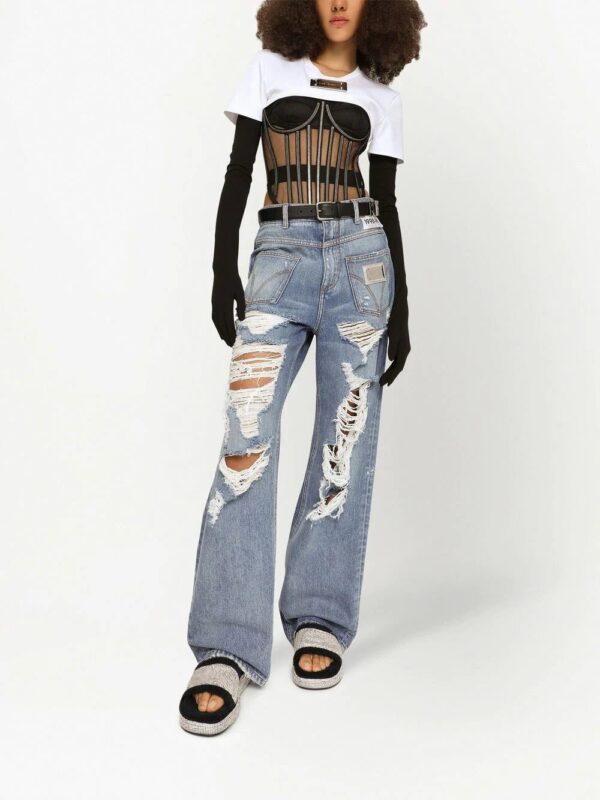 Dolce & Gabbana  KIM DOLCE&GABBANA crystal-embellished bustier-style bodysuit - Image 2