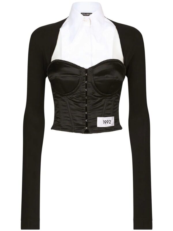 Dolce & Gabbana  KIM DOLCE&GABBANA layered-shirt corset top