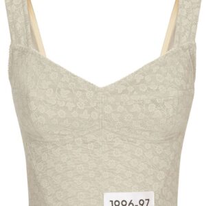 Dolce & Gabbana KIM DOLCE&GABBANA floral-lace cropped bodice top