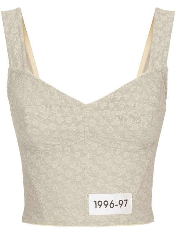Dolce & Gabbana  KIM DOLCE&GABBANA floral-lace cropped bodice top