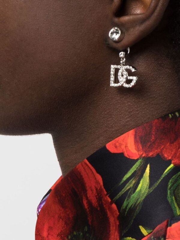Dolce & Gabbana  KIM DOLCE&GABBANA logo-pendant earrings - Image 2