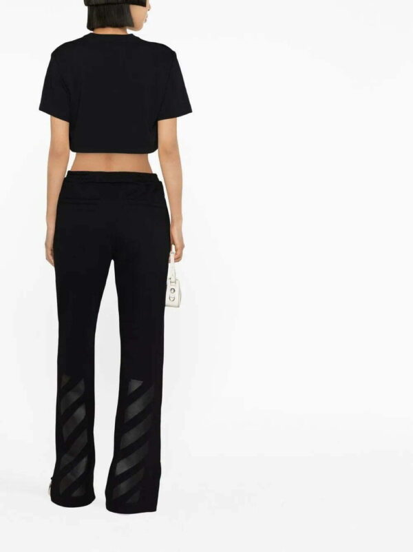 Off-White  logo-embroidered cropped T-shirt - Image 4