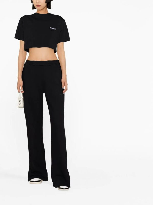 Off-White  logo-embroidered cropped T-shirt - Image 2