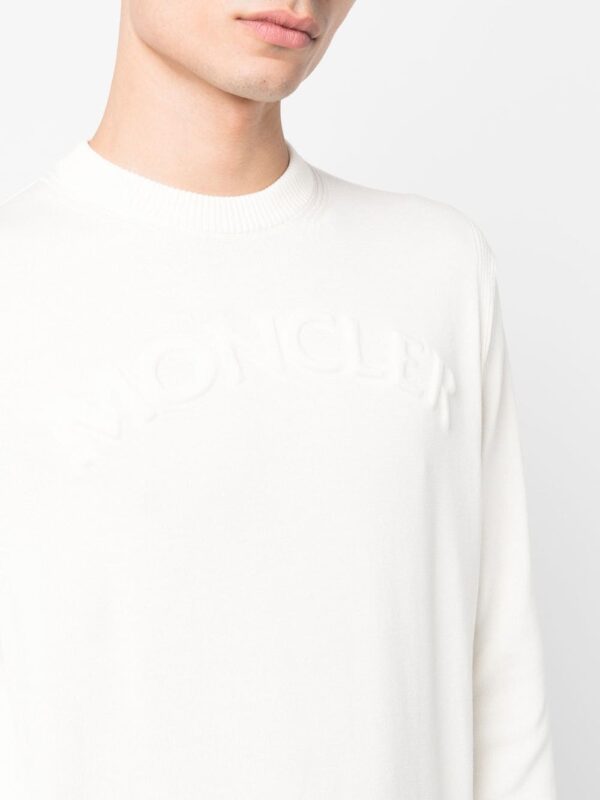 Moncler  logo-embossed long-sleeve sweatshirt - Image 4