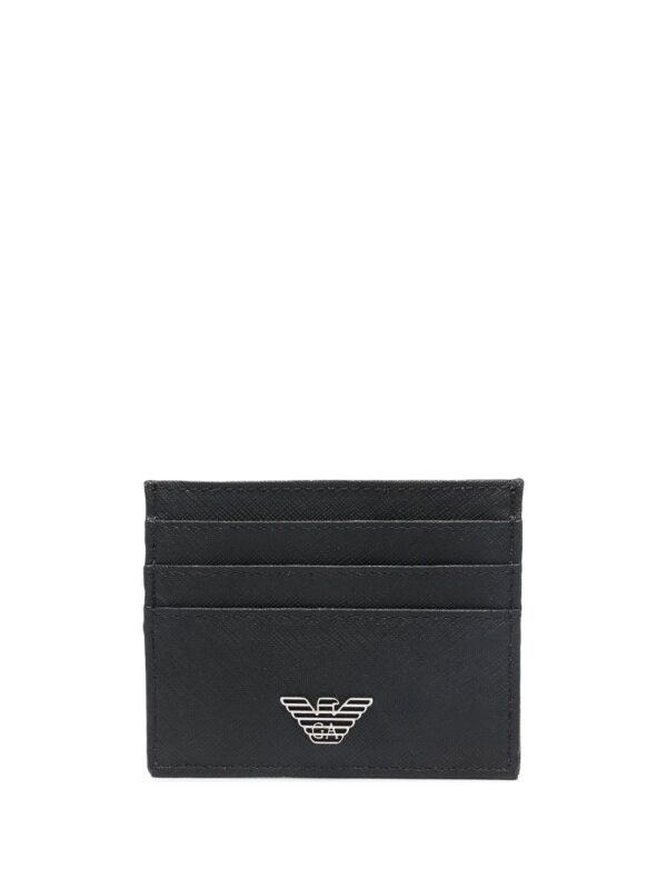 Emporio Armani  logo-plaque leather cardholder