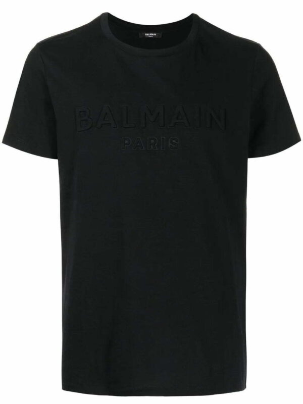Balmain  logo-embossed cotton T-shirt