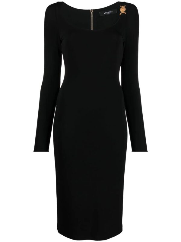 Versace  Medusa plaque midi dress