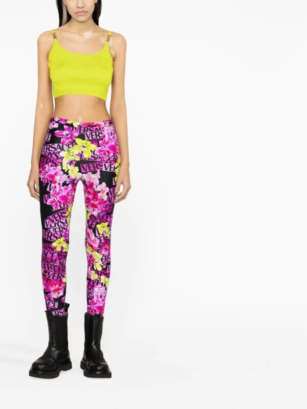 Versace  floral-print leggings - Image 2