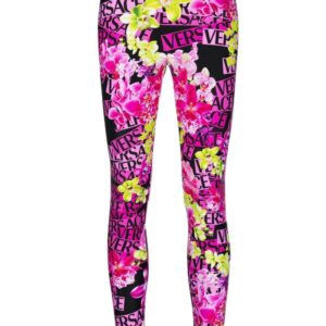 Versace  floral-print leggings