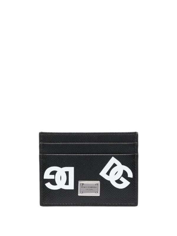 Dolce & Gabbana  logo print leather cardholder