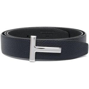 TOM FORD  logo-plaque leather belt