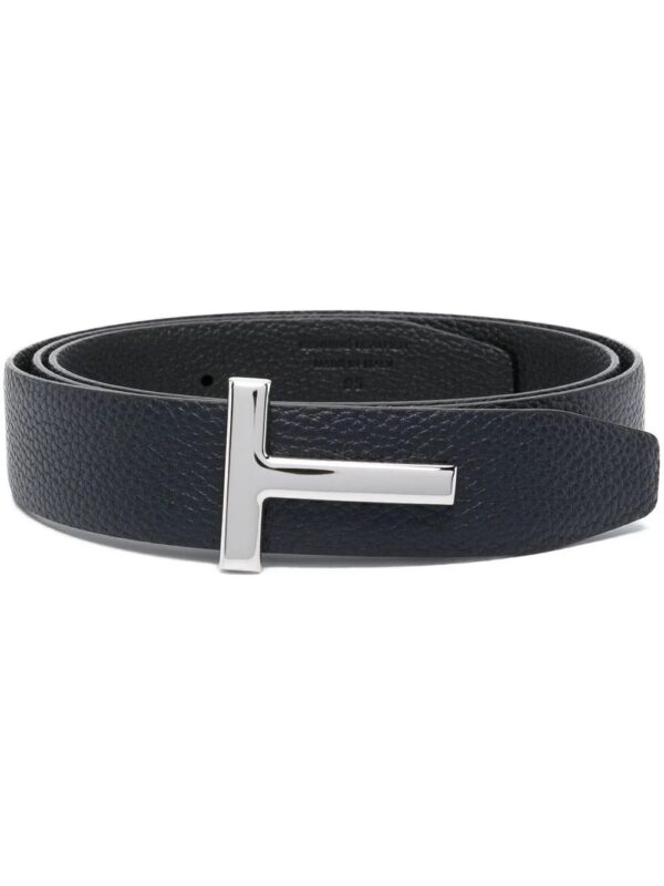 TOM FORD  logo-plaque leather belt