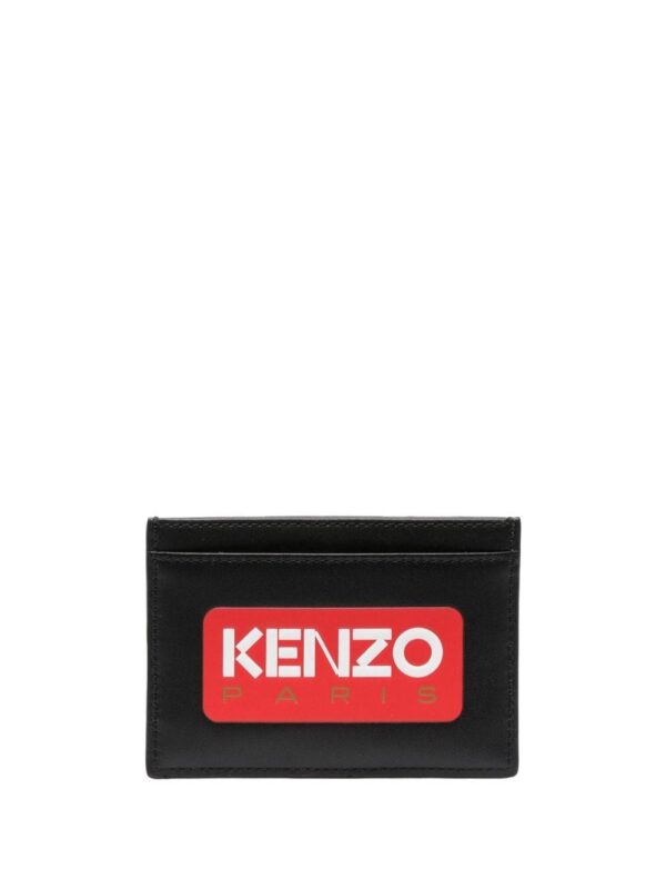 Kenzo leather logo-patch cardholder
