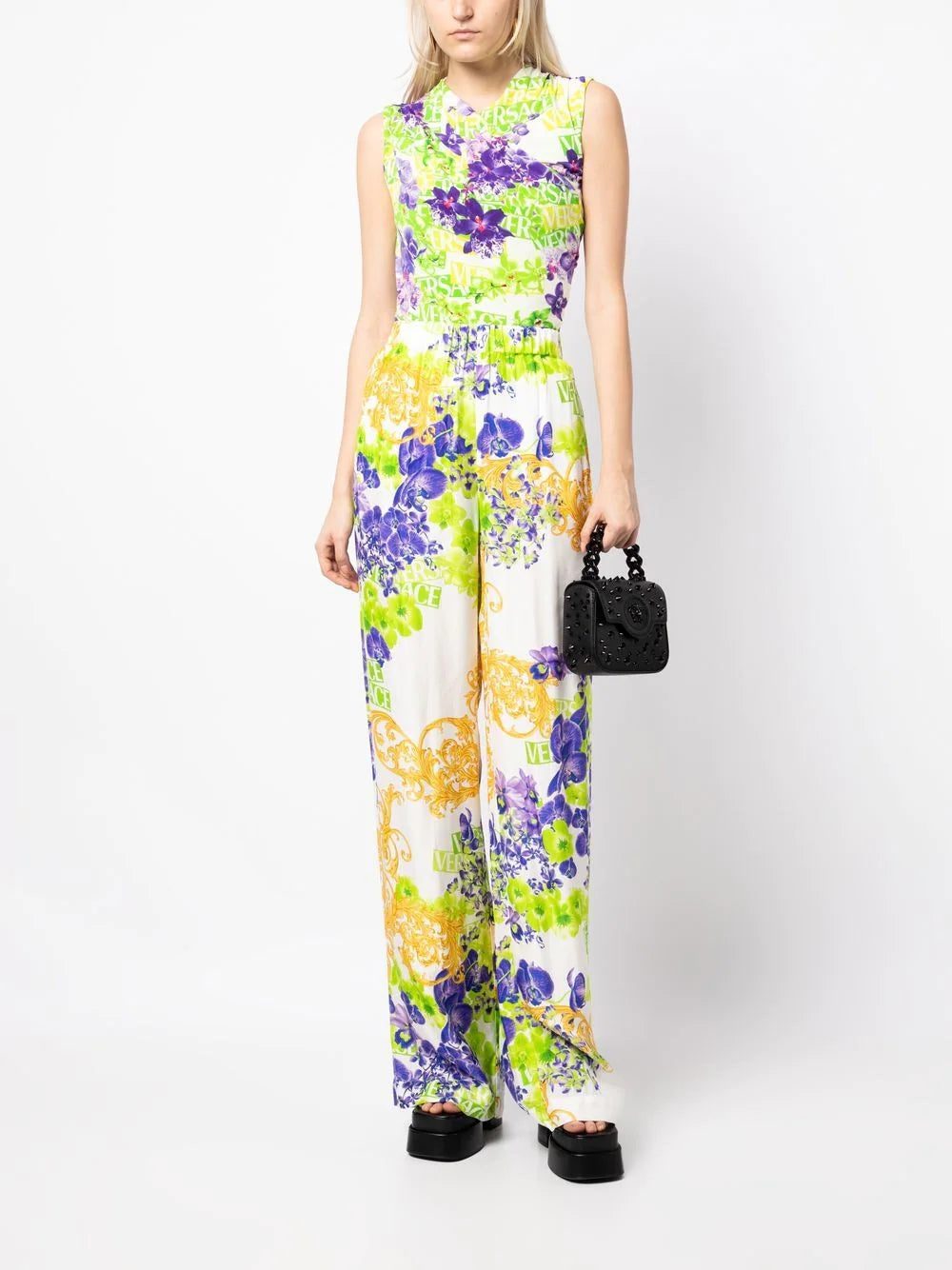 Versace floral-print wrap top - Image 2
