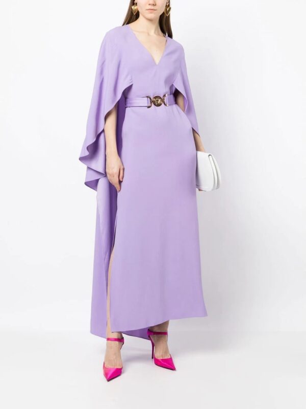 Versace  V-neck cape dress - Image 2