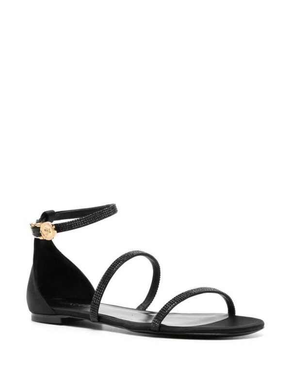 Versace  Safety Pin crystal-embellished sandals - Image 2