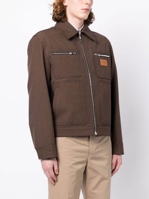 Versace  wool check-pattern shirt jacket - Image 2