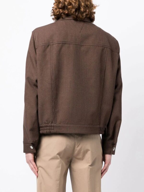 Versace  wool check-pattern shirt jacket - Image 3