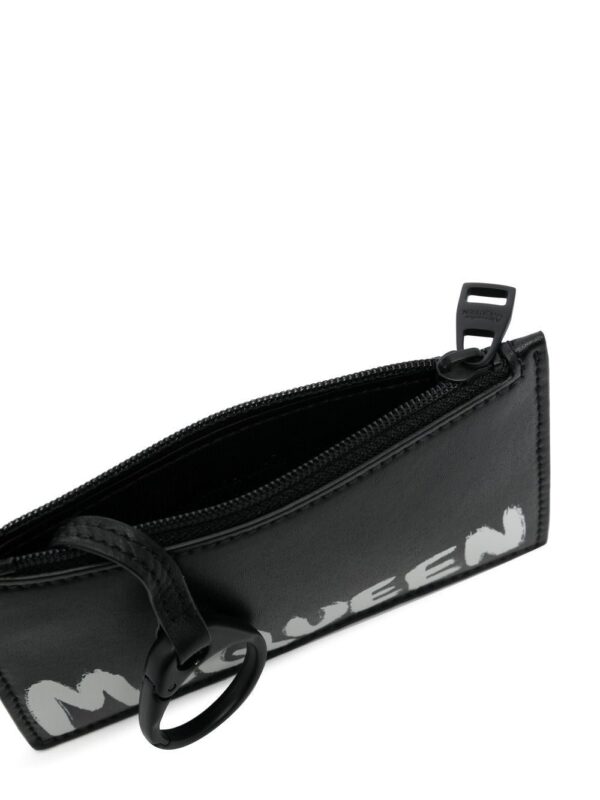 Alexander McQueen logo-print leather wallet - Image 3