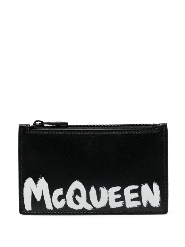 Alexander McQueen logo-print leather wallet