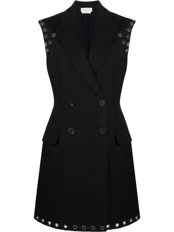 Alexander McQueen  double-breasted wool dress