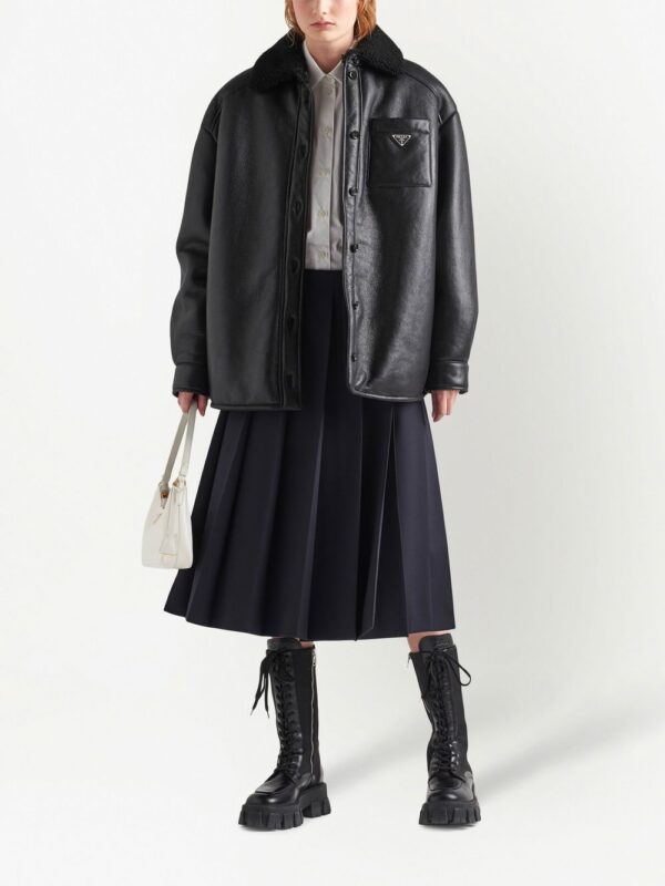 Prada  shearling collar button-up jacket - Image 3