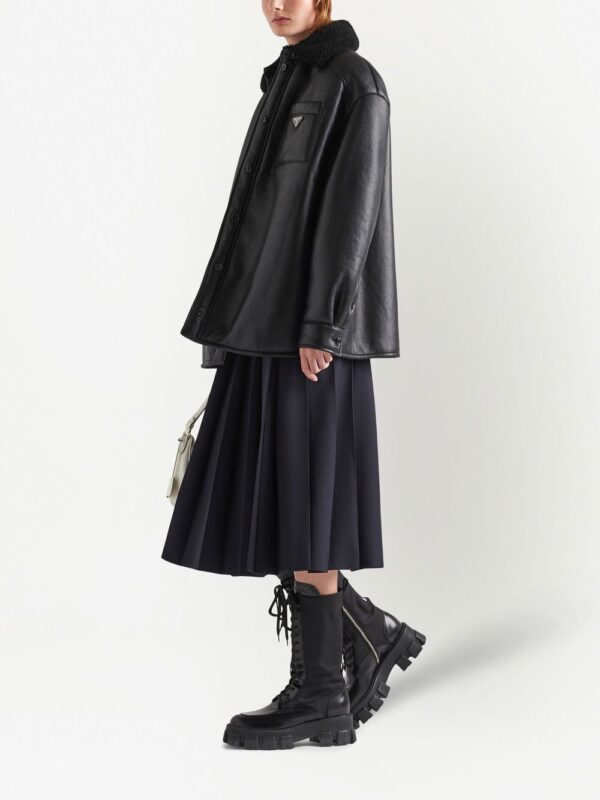 Prada  shearling collar button-up jacket - Image 5