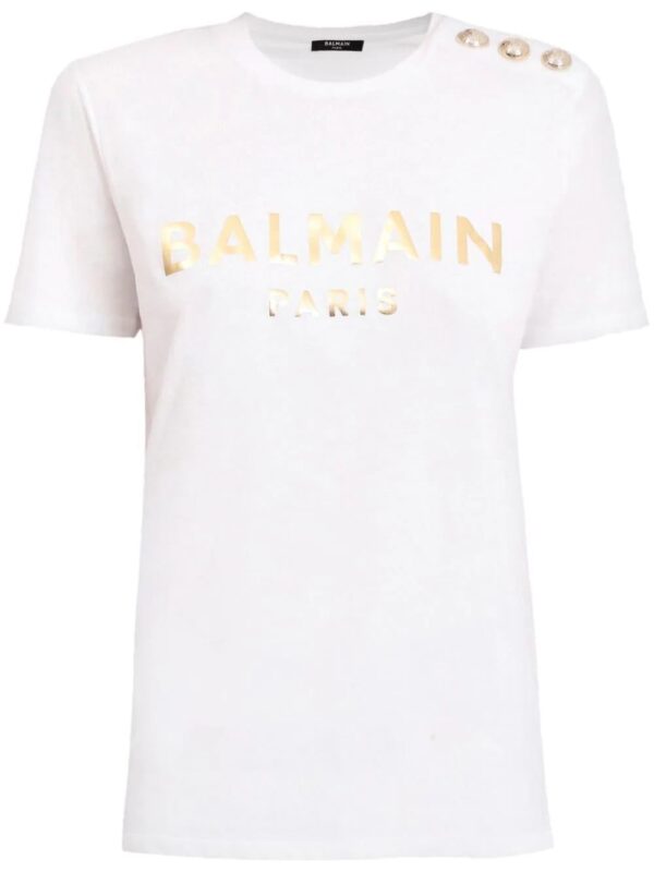 Balmain  metallic-logo T-shirt