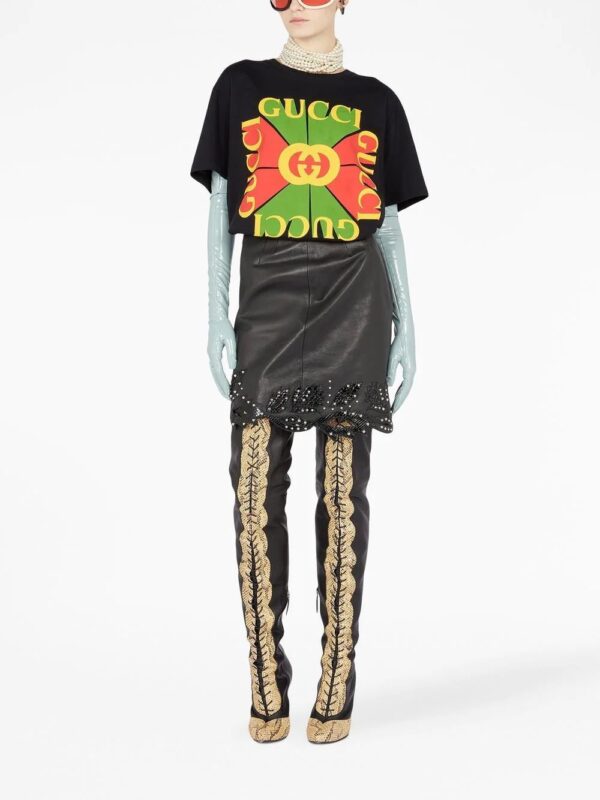 Gucci  vintage logo-print cotton T-shirt - Image 2