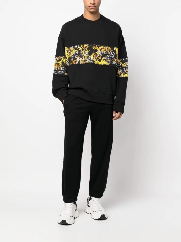 Versace Jeans Couture  baroque pattern-print crew neck sweatshirt - Image 2