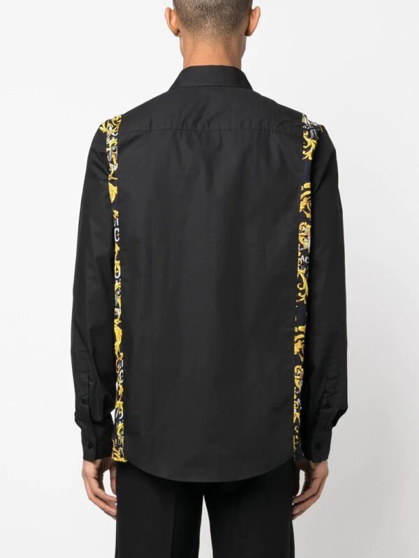 Versace Jeans Couture  baroque-panelled long-sleeve shirt - Image 3