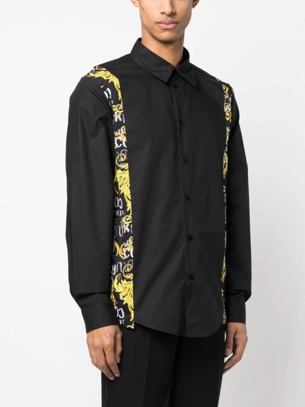 Versace Jeans Couture  baroque-panelled long-sleeve shirt - Image 2