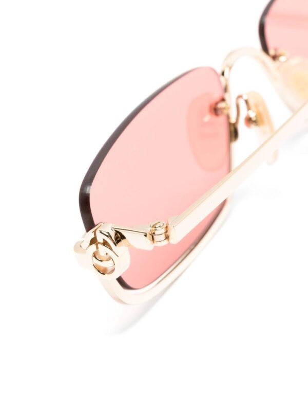 Gucci Eyewear metallic rectangular-frame sunglasses - Image 3