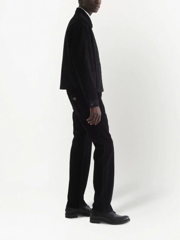 Prada  logo plaque velvet bomber jacket - Image 3