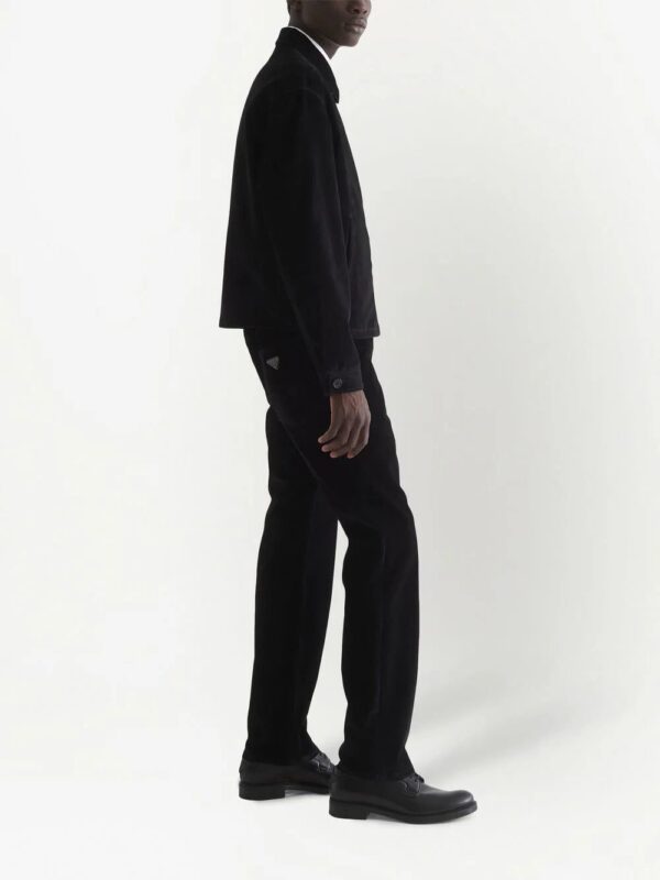 Prada  triangle-logo velvet blouson jacket - Image 3