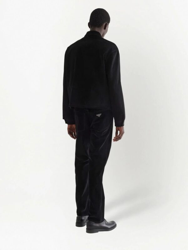 Prada  logo plaque velvet bomber jacket - Image 4