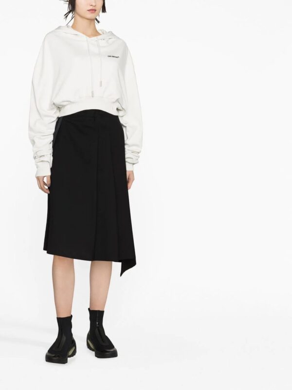 Off-White  logo-print cropped hoodie - Image 2