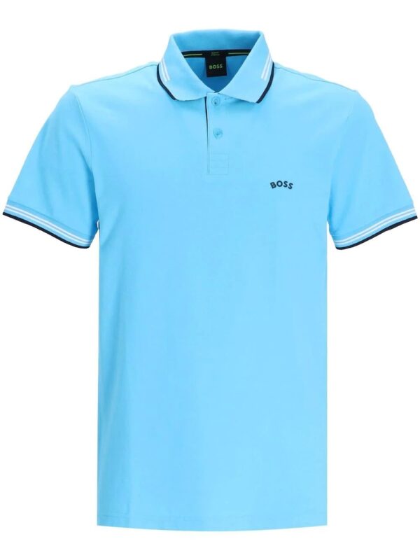 BOSS  logo-print polo shirt